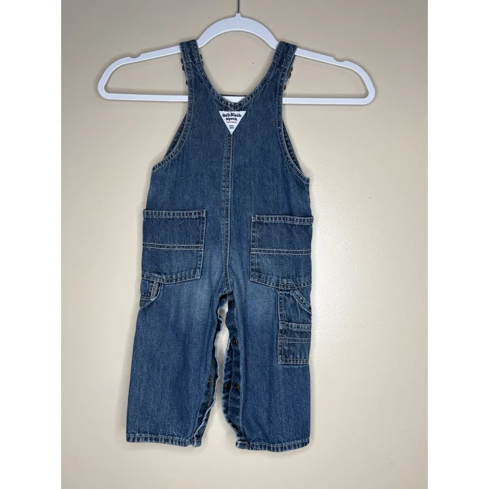 12‎ Months Oshkosh B'Gosh Vestbak Denim Overalls Vintage